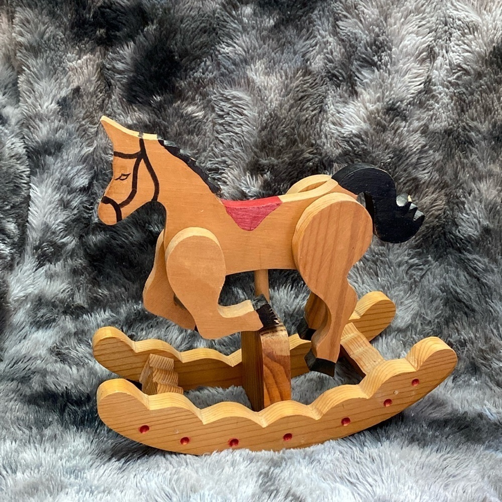 Vintage Handmade Wood Toy Rocking Horse
Moveable Legs